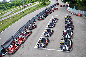 Image showing Racing karts in the parc fermÃ©