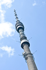 Image showing Television and broadcasting tower 