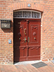 Image showing red brown door