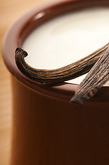 Image showing Sweet vanilla pudding dessert 