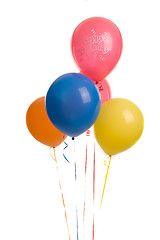 Image showing Five Happy Birthday Ballons