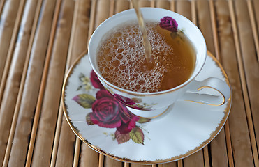 Image showing Fresh cup of tea