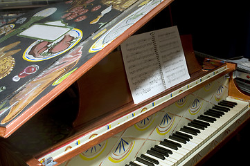 Image showing piano with sheet music