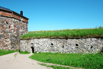 Image showing Stone Wall of Suomenlinna Sveaborg Fortress in Helsinki, Finland