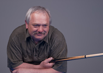 Image showing Man With Cue