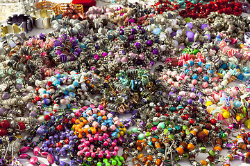 Image showing Colorful background with Beads Bangles