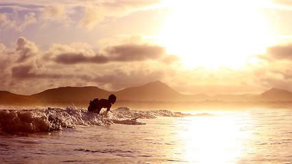 Image showing wave and Surfing