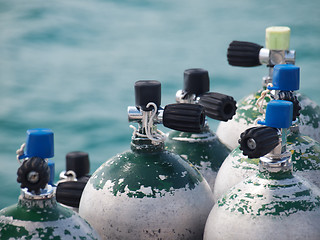 Image showing Diving bottles