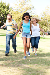 Image showing Young family having fun