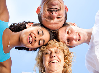 Image showing Parents with kids having fun outdoors