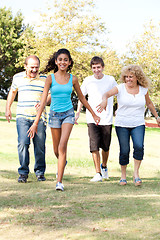 Image showing Family having fun in summer park