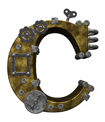 Image showing steampunk letter c