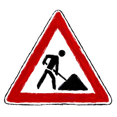 Image showing roadsign construction