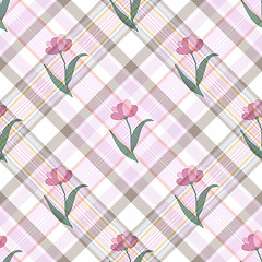 Image showing Seamless gentle floral pattern
