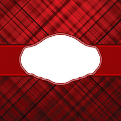 Image showing Wallace tartan red vintage card background. EPS 8