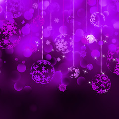 Image showing Christmas bokeh background with baubles. EPS 8