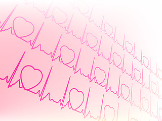 Image showing Eectrocardiogram, waveform, EKG test. EPS 8