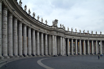 Image showing The colonnade around St. Peter's square