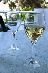 Image showing two wine glasses