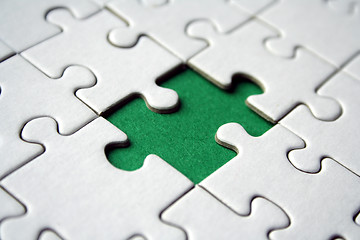Image showing Green jigsaw