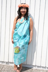 Image showing Girl in sarong