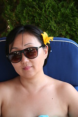 Image showing Woman with sun-glasses