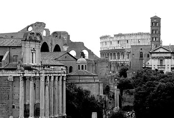 Image showing Forum Romanum and Colosseum, isolated