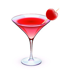 Image showing red cocktail