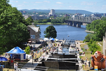 Image showing Rideau Canal Locks in Ottawa