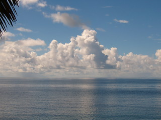 Image showing Clouds over the sea