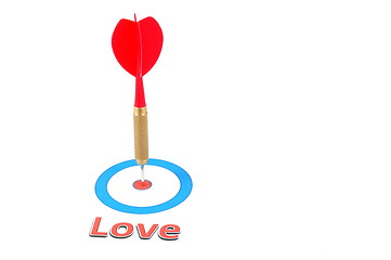 Image showing love concept with dart arrow