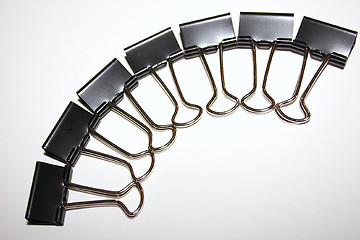 Image showing arch of binder clips