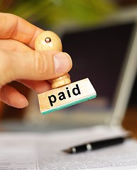 Image showing paid