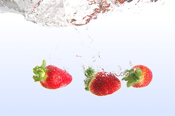 Image showing strawberry splash