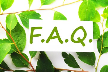 Image showing faq