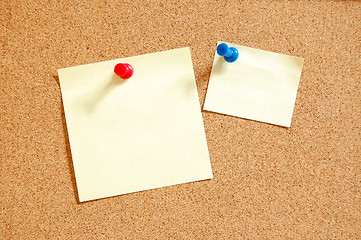 Image showing blank sheet paper on bulletin board