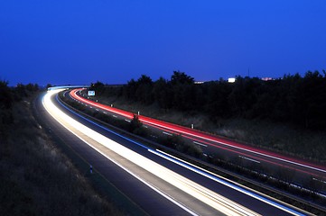 Image showing night traffic motion