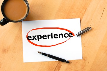 Image showing experience