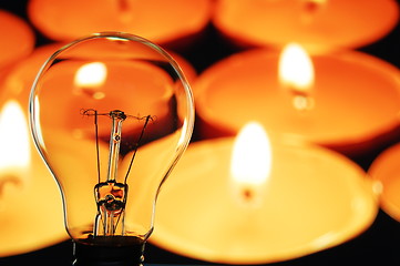 Image showing bulb and candle