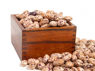 Image showing Beans in wooden cup