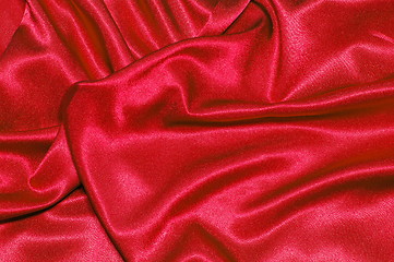 Image showing red satin background