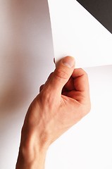 Image showing paper and hand