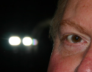 Image showing eye with lights in the background