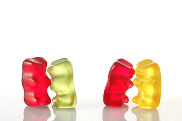 Image showing gummy bears dancing at a party