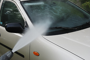 Image showing car wash with pressure outdoor