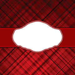 Image showing Wallace tartan red vintage card background. EPS 8