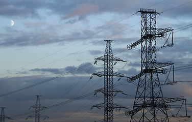 Image showing high voltage power pylons.