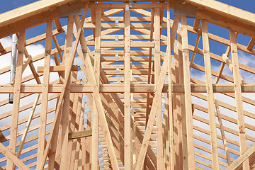 Image showing Abstract of Home Framing Construction Site