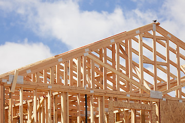 Image showing Abstract of Home Framing Construction Site