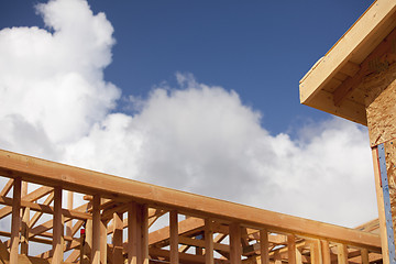 Image showing Abstract of Home Framing Construction Site